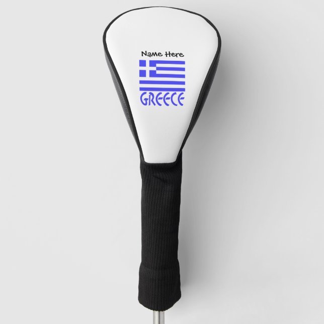 Griechenland und die griechische Flagge mit Ihrem  Golf Headcover (Vorderseite)