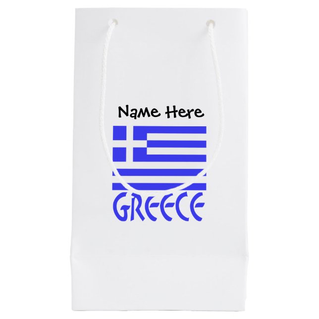 Griechenland und die griechische Flagge mit Ihrem  Kleine Geschenktüte (Vorderseite)