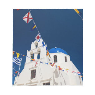 Griechenland und die griechische Insel Santorin St Notizblock