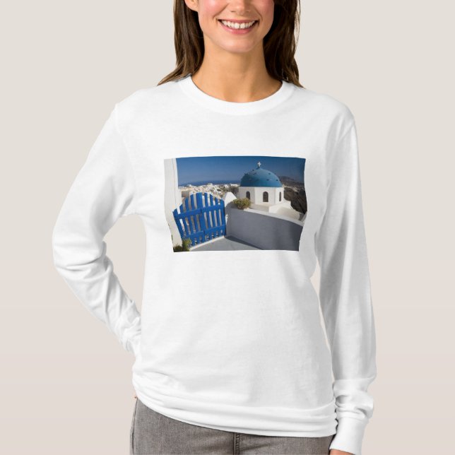 Griechenland und die griechische Insel Santorini a T-Shirt (Vorderseite)