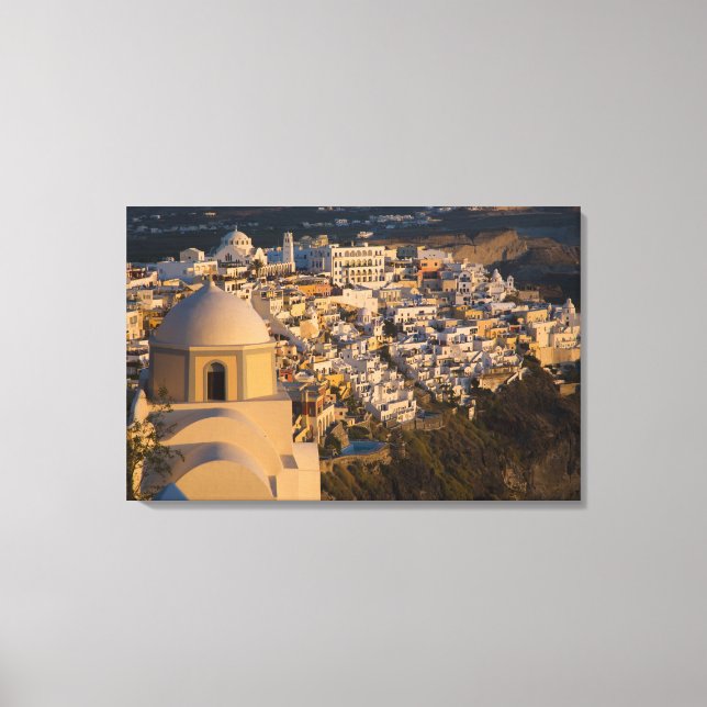 Griechenland und die griechische Insel Santorini Leinwanddruck (Vorderseite)