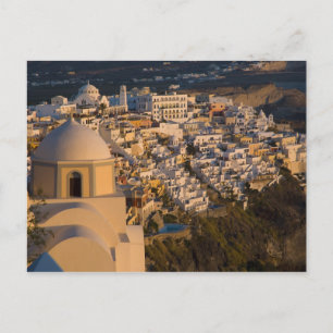 Griechenland und die griechische Insel Santorini Postkarte