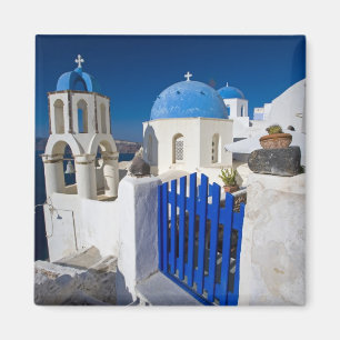 Griechenland und die griechische Insel Santorini S Magnet
