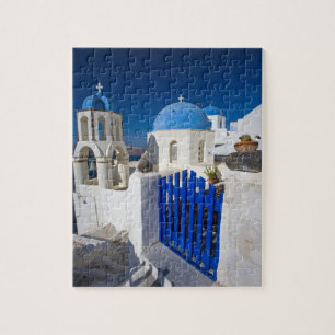 Griechenland und die griechische Insel Santorini S Puzzle