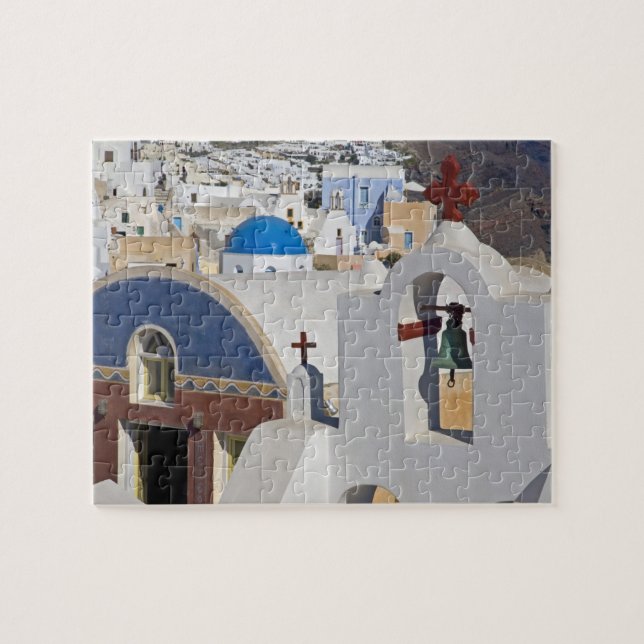 Griechenland und die griechische Insel Santorini S Puzzle (Horizontal)