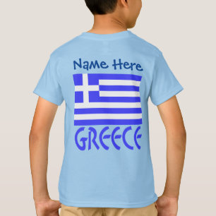 Griechenland und Griechische Flagge Blau Personali T-Shirt