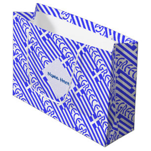 Griechenland und griechische Flagge gekachelt blau Große Geschenktüte