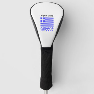 Griechenland und griechische Flagge mit Ihrem Name Golf Headcover