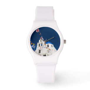 Griechenland und griechische Insel Santorin Stadt Armbanduhr