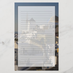 Griechenland und griechische Insel Santorin, Stadt Briefpapier