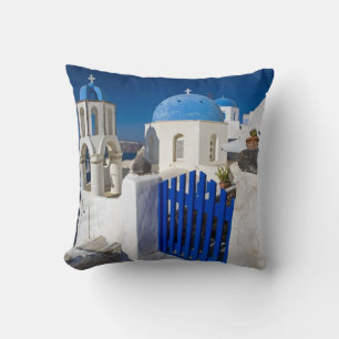 Griechenland und griechische Insel Santorin Stadt  Kissen