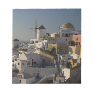 Griechenland und griechische Insel Santorin Stadt Notizblock