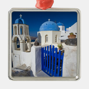 Griechenland und griechische Insel Santorin Stadt  Ornament Aus Metall