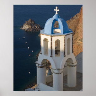 Griechenland und griechische Insel Santorin Stadt Poster