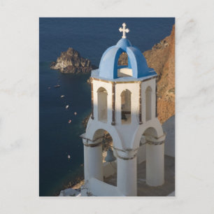 Griechenland und griechische Insel Santorin Stadt  Postkarte