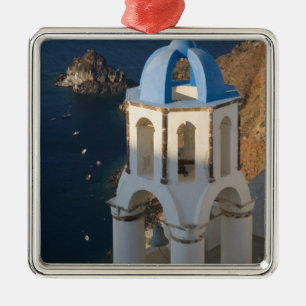 Griechenland und griechische Insel Santorin Stadt Silbernes Ornament