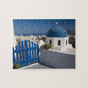 Griechenland und griechische Insel Santorini aus d Puzzle