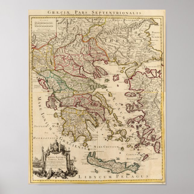 Griechenland und Mazedonien Poster (Vorne)