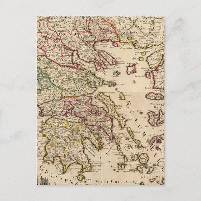 Griechenland und Mazedonien Postkarte (Vorderseite)