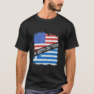 Griechenland USA Amerika Ich bin beides Griechisch T-Shirt