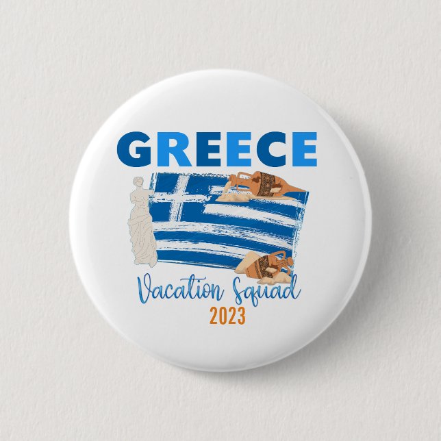 Griechenland Vacation Europe Travel Group Matching Button (Vorderseite)