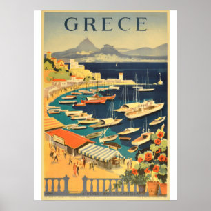 Griechenland Vintage-Reiseposter. Poster