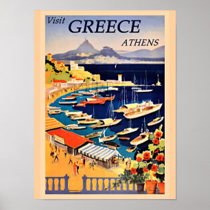 GRIECHENLAND, Vintage-Reiseposter, Poster