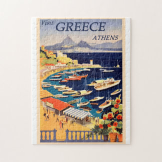 Griechenland Vintage Travel Poster Puzzle