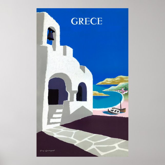 Griechenland Vintage Travel Poster wiederhergestel (Vorne)