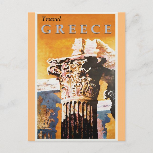 Griechenland Vintages griechisches Reiseplakat Postkarte (Vorderseite)