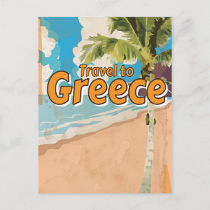 Griechenland Vintages Urlaubsposter Postkarte