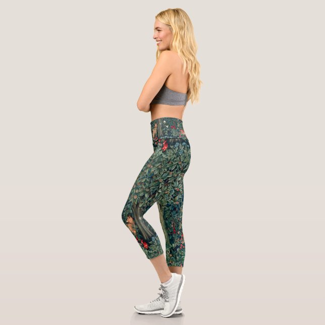 GRIECHENLAND, WALDBREITTIERE Hares, Fox, grüne Blü Capri Leggings (Links)