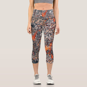 GRIECHENLAND, WALDTIERE Fasane, Rotfuchs, Blütenbl Capri Leggings