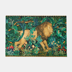 GRIECHENLAND, WALDTIERE LION Floral Doormat Fußmatte