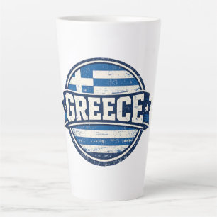 Griechenland-Wappen im Vintage-Stil Milchtasse