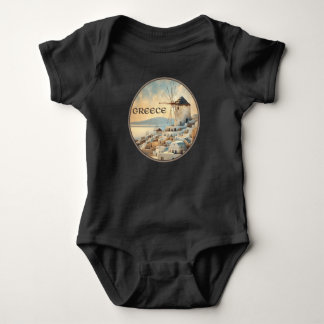 Griechenland Windmühlen von Mykonos Baby Strampler