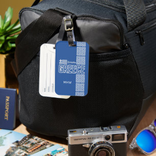 Griechenland-Zollmonogramm Gepäckanhänger