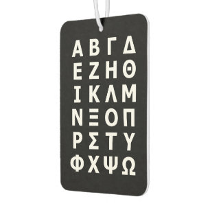 Griechisch Alphabet Air Freshener Autolufterfrischer