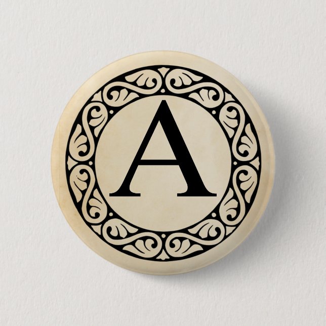 Griechisch Alphabet Letter Alpha Button (Vorderseite)
