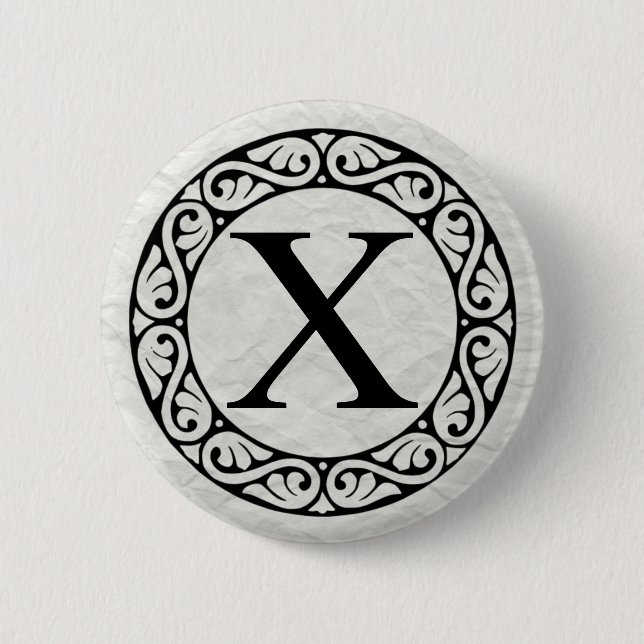 Griechisch Alphabet Letter Chi Button (Vorderseite)