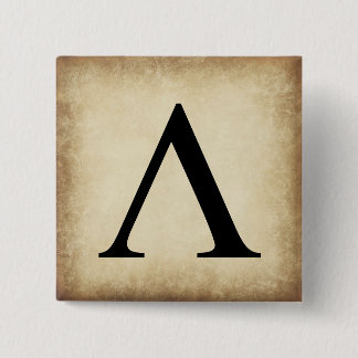 Griechisch Alphabet Letter Lambda Button