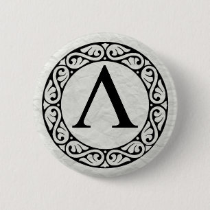 Griechisch Alphabet Letter Lambda Button