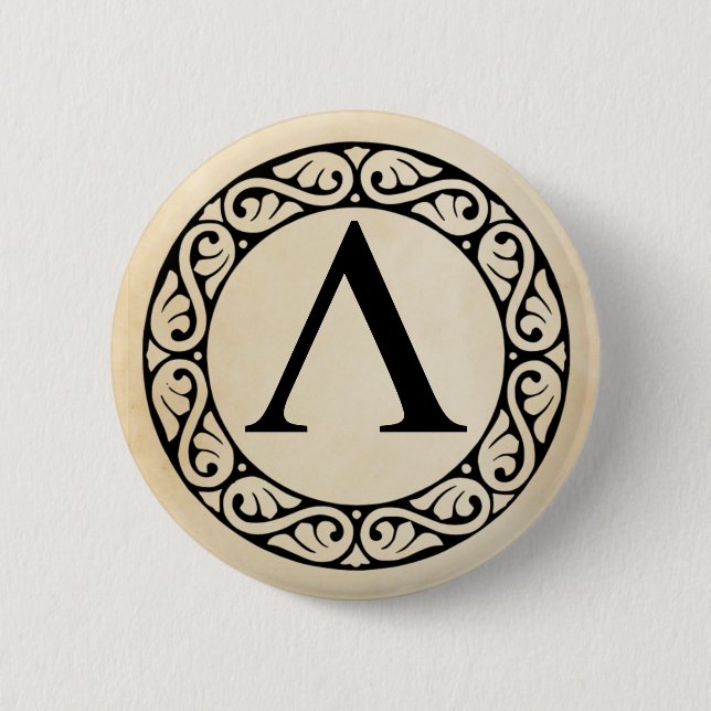 Griechisch Alphabet Letter Lambda Button (Vorderseite)