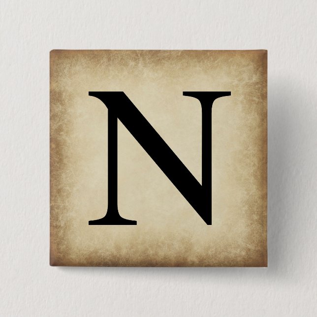 Griechisch Alphabet Letter Nu Button (Vorderseite)