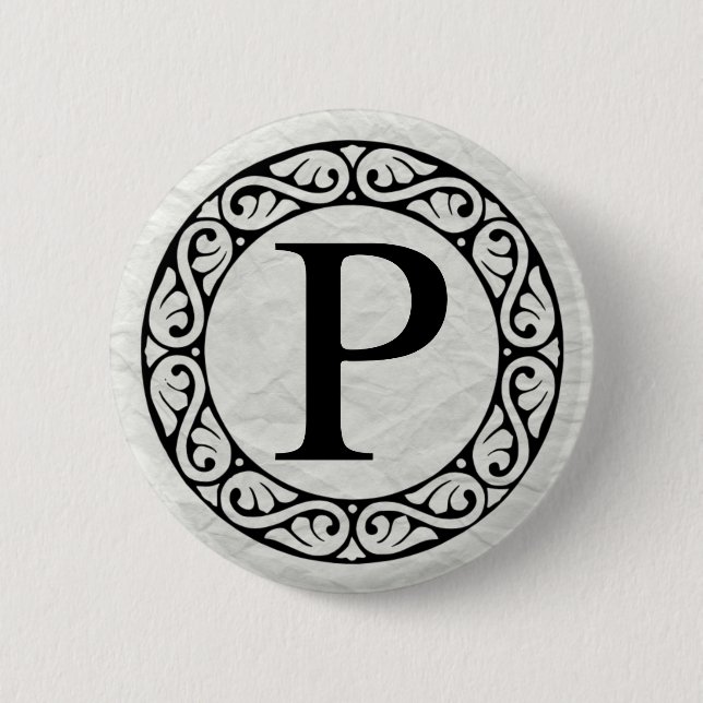 Griechisch Alphabet Letter Rho Button (Vorderseite)
