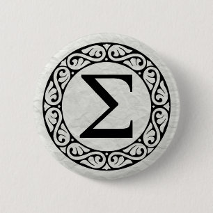 Griechisch Alphabet Letter Sigma Button