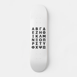 Griechisch Alphabet Skateboard