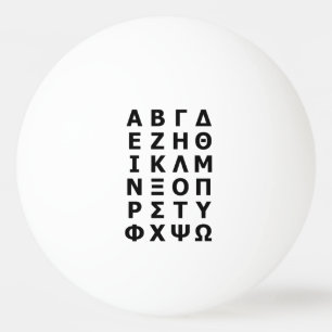 Griechisch Alphabet Tischtennisball