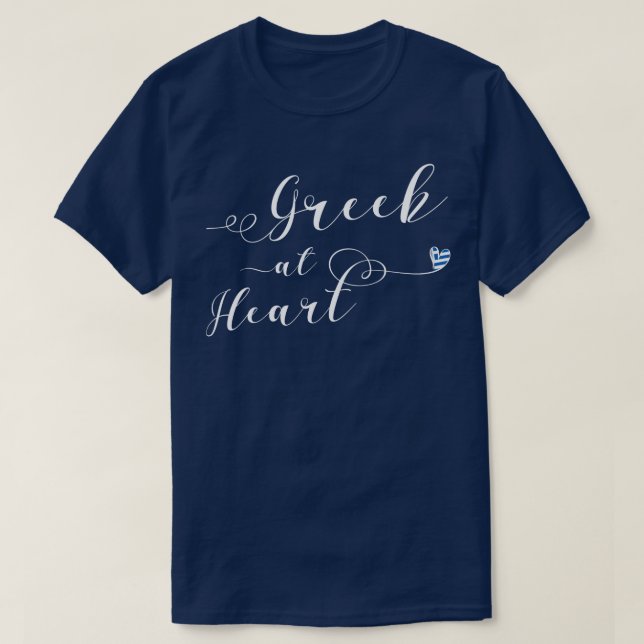 Griechisch am Herz Teirt, Griechenland T-Shirt (Design vorne)