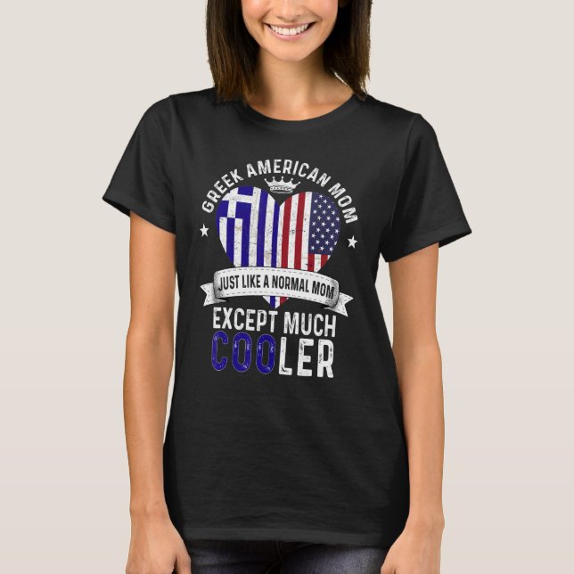 Griechisch-amerikanische Mutter Muttertag Mama Lan T-Shirt (Vorderseite)